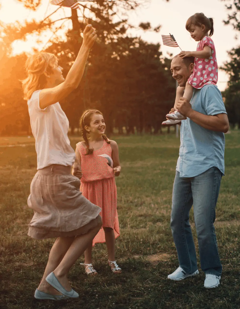 Healthy family enjoying time together.