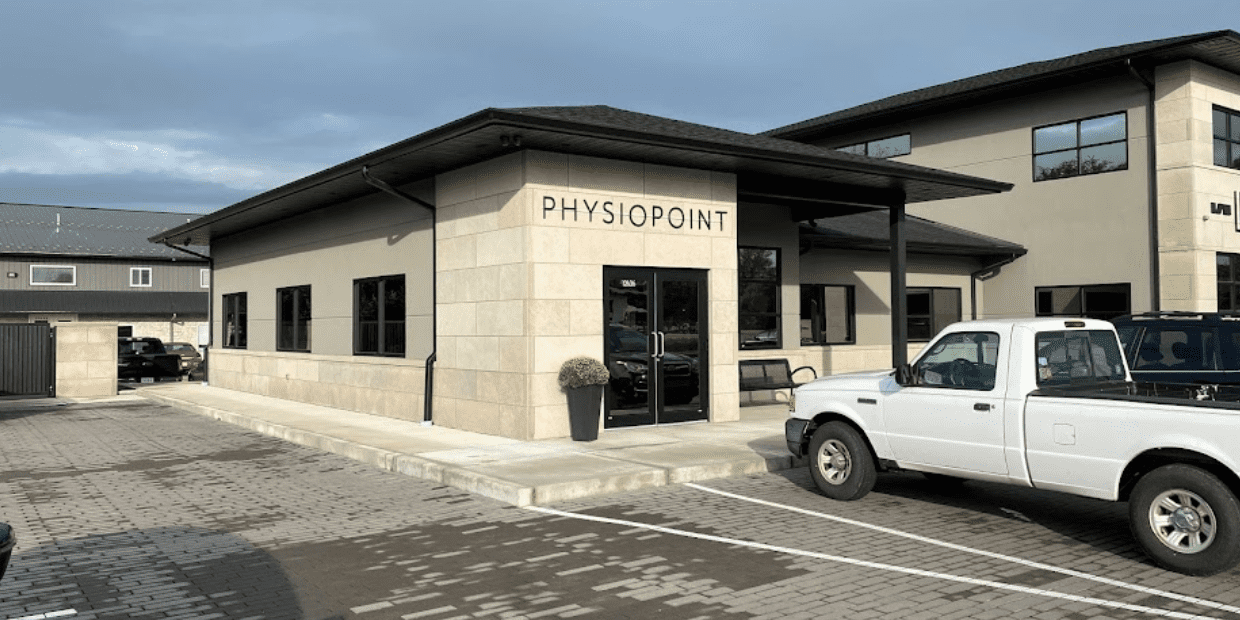 Grey Beige Cedar Lake PhysioPoint Physical Therapy Building Front